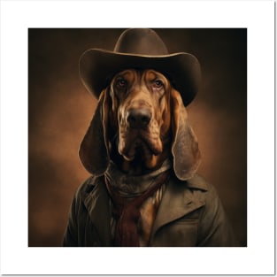 Cowboy Dog - Bloodhound Posters and Art